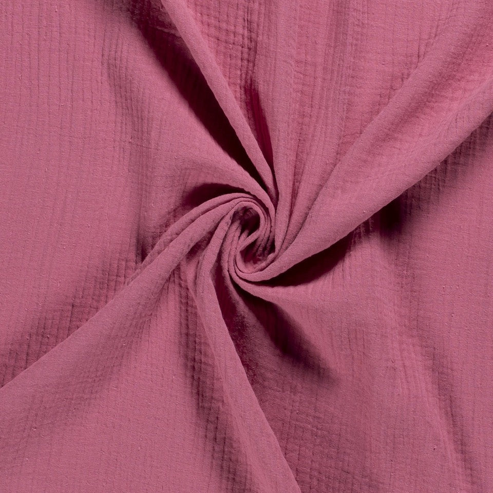 Tissu Double Gaze - Rosette