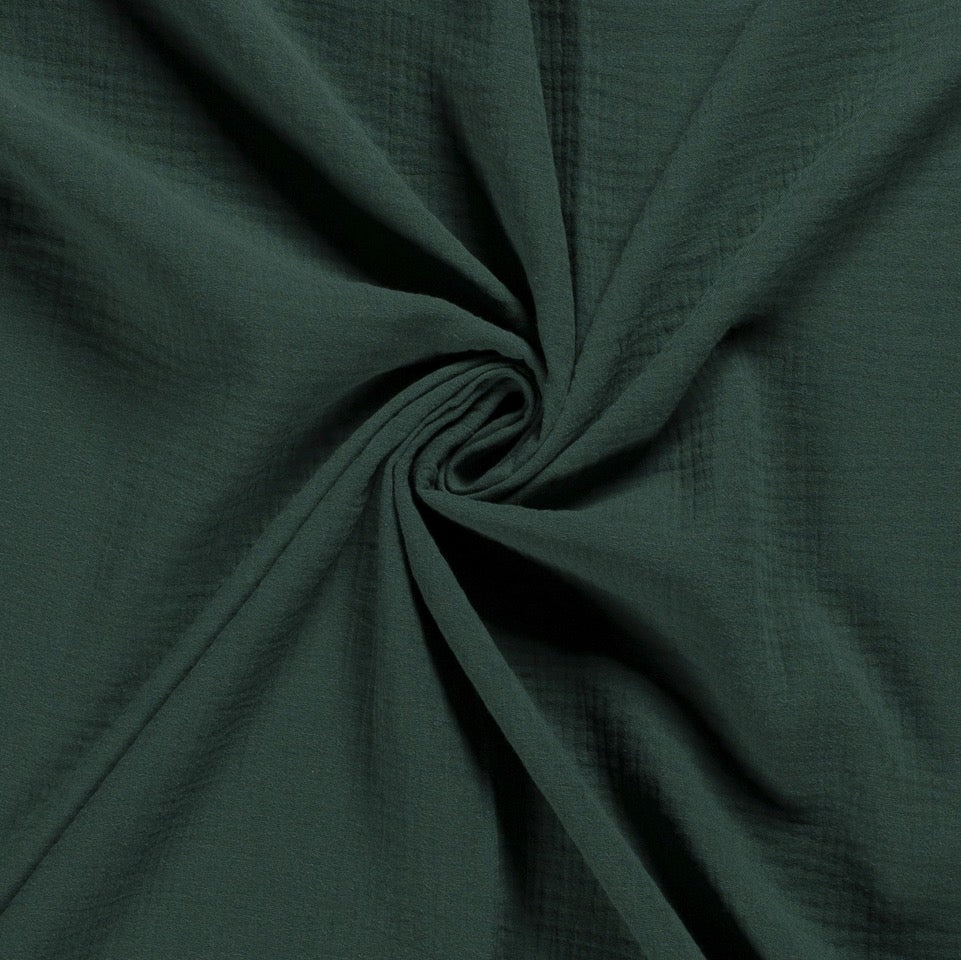 Tissu Double Gaze - Green Bottle