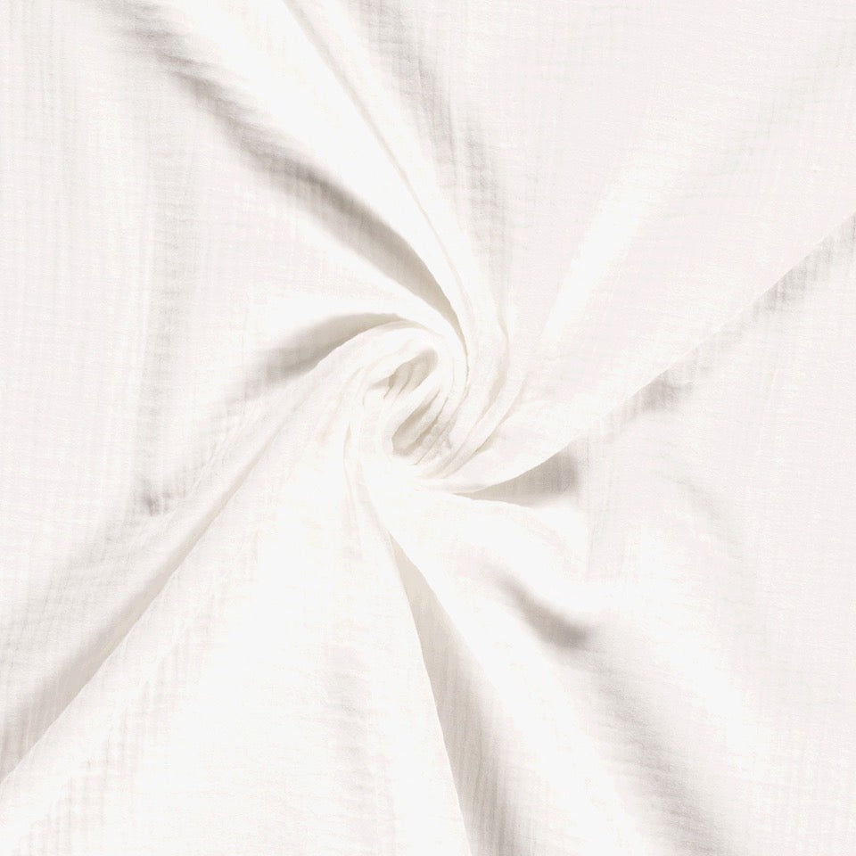 Tissu Double Gaze - Off White