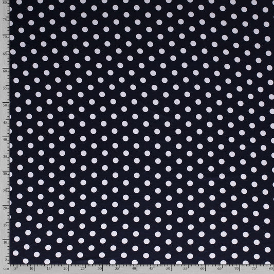Tissu Jersey Viscose Elasthane Imrpime Gros Pois - 008