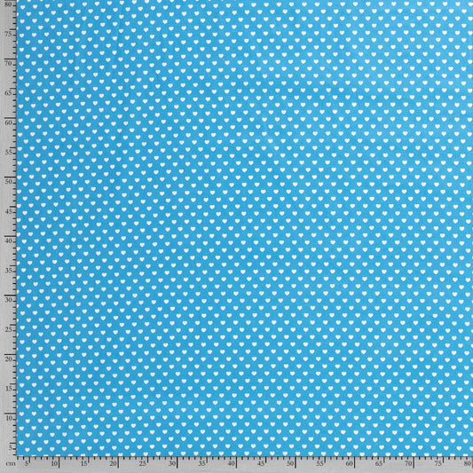 Tissu Popeline Coton Imprimé Cœur - 004