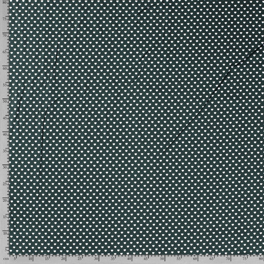 Tissu Popeline Coton Imprimé Cœur - 028