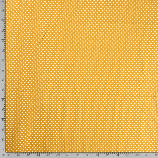 Tissu Popeline Coton Imprimé Cœur - 034