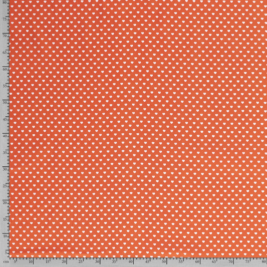 Tissu Popeline Coton Imprimé Cœur - 036