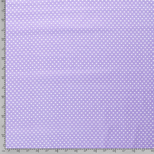 Tissu Popeline Coton Imprimé Cœur - 043