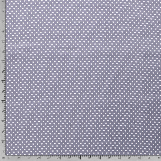 Tissu Popeline Coton Imprimé Cœur - 061