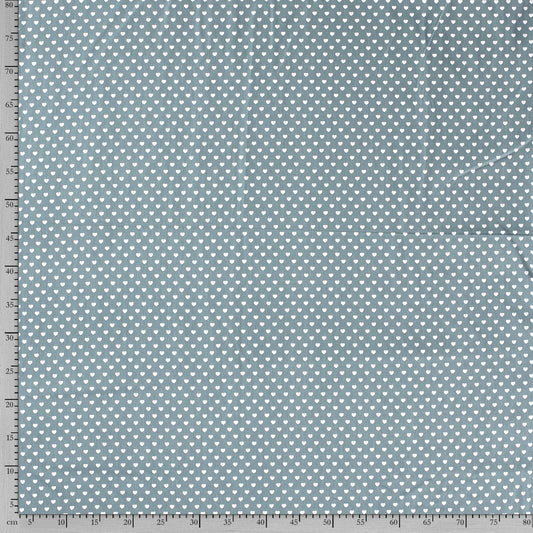 Tissu Popeline Coton Imprimé Cœur - 122