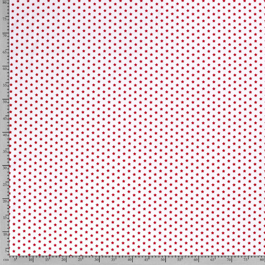 Tissu Popeline Coton Imprimé Etoile - 050