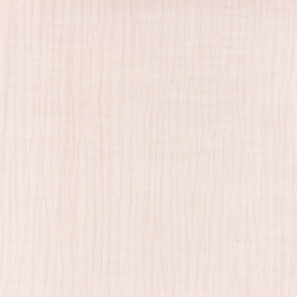 Tissu Double Gaze Chambray - Bébé Rose
