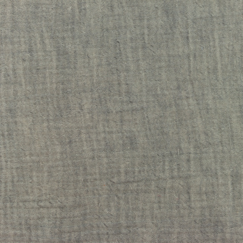 Tissu Double Gaze Chambray - Gris Foncé
