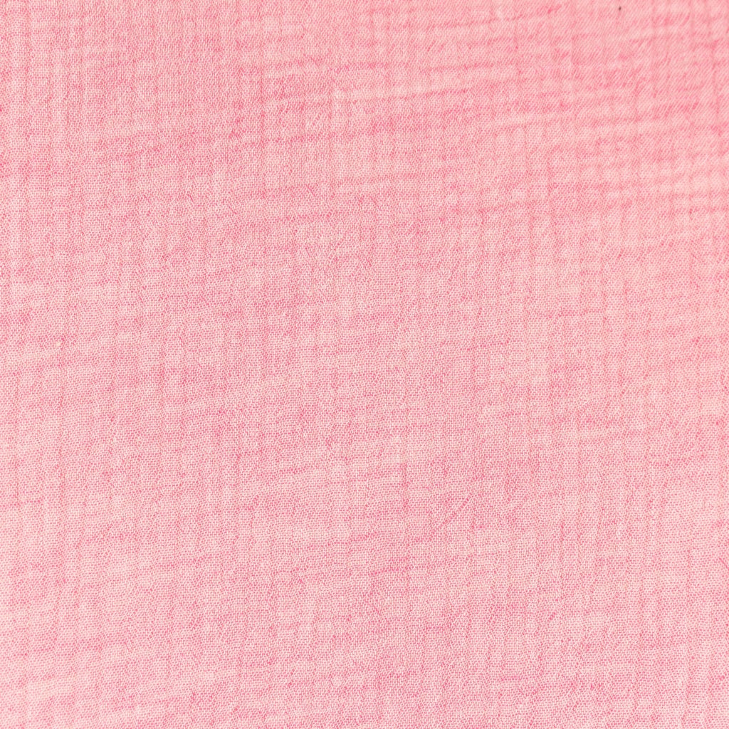 Tissu Double Gaze Chambray - Rose Intense