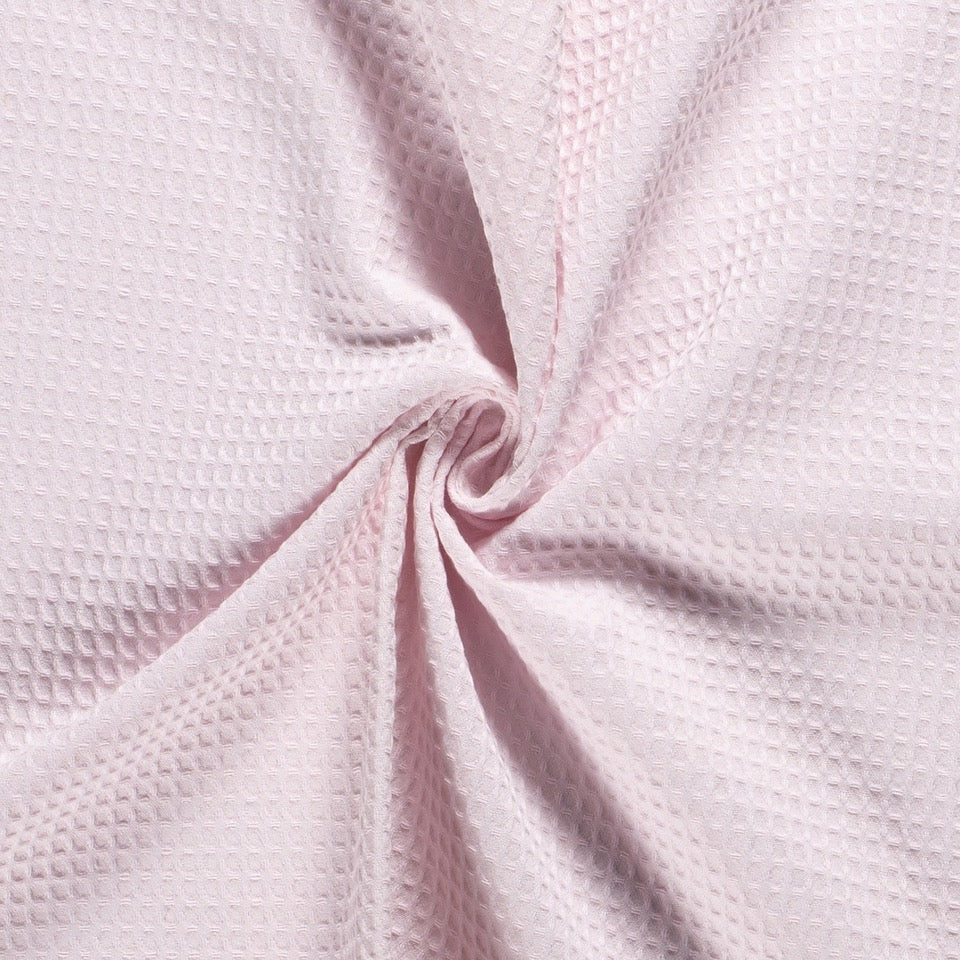 Tissu Nid d'abeille - Blush