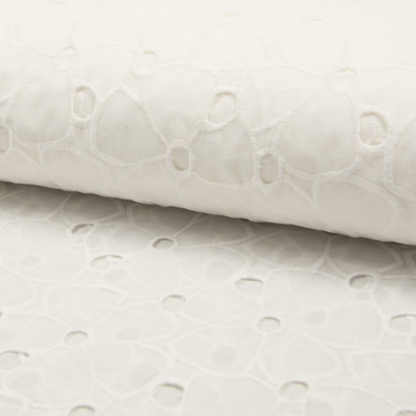 Tissu Borderie Anglaise - Ivory 151