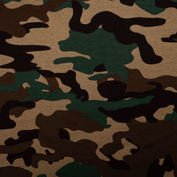 Tissu Molleton Camouflage - 210