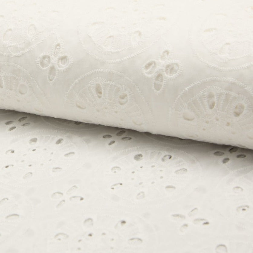 Tissu Borderie Anglaise - Ivory 251