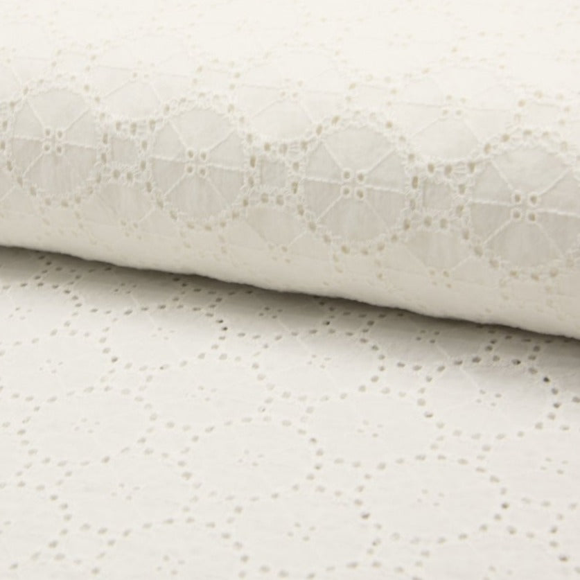 Tissu Borderie Anglaise - Ivory 551
