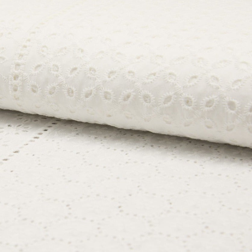 Tissu Borderie Anglaise - Ivory 951