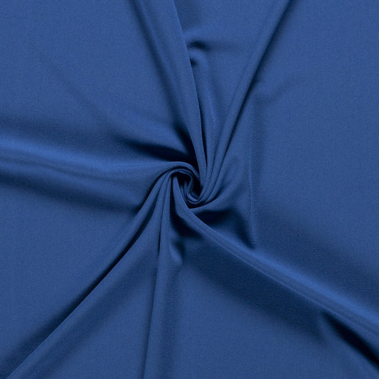 Tissu Crêpe Polyester Viscose Elasthanne - Royal Blue