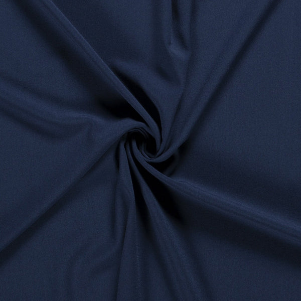 Tissu Crêpe Polyester Viscose Elasthanne - Midnight Blue