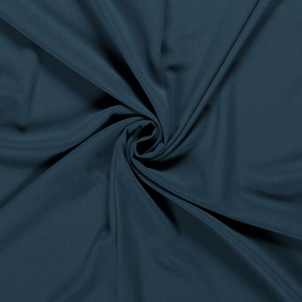 Tissu Crêpe Polyester Viscose Elasthanne - Cadet Blue