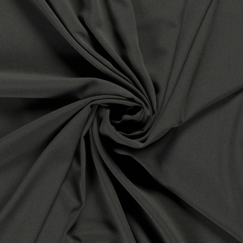 Tissu Crêpe Polyester Viscose Elasthanne - Dark Olive Green