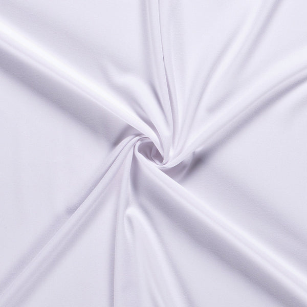 Tissu Crêpe Polyester Viscose Elasthanne - White