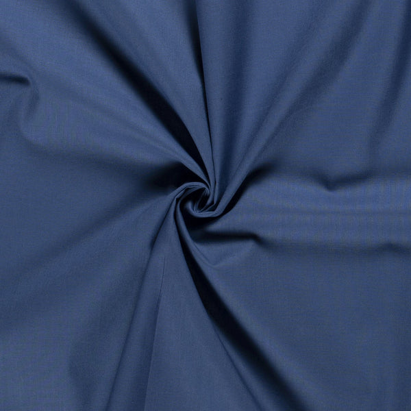 Tissu Cretonne Uni - Blue