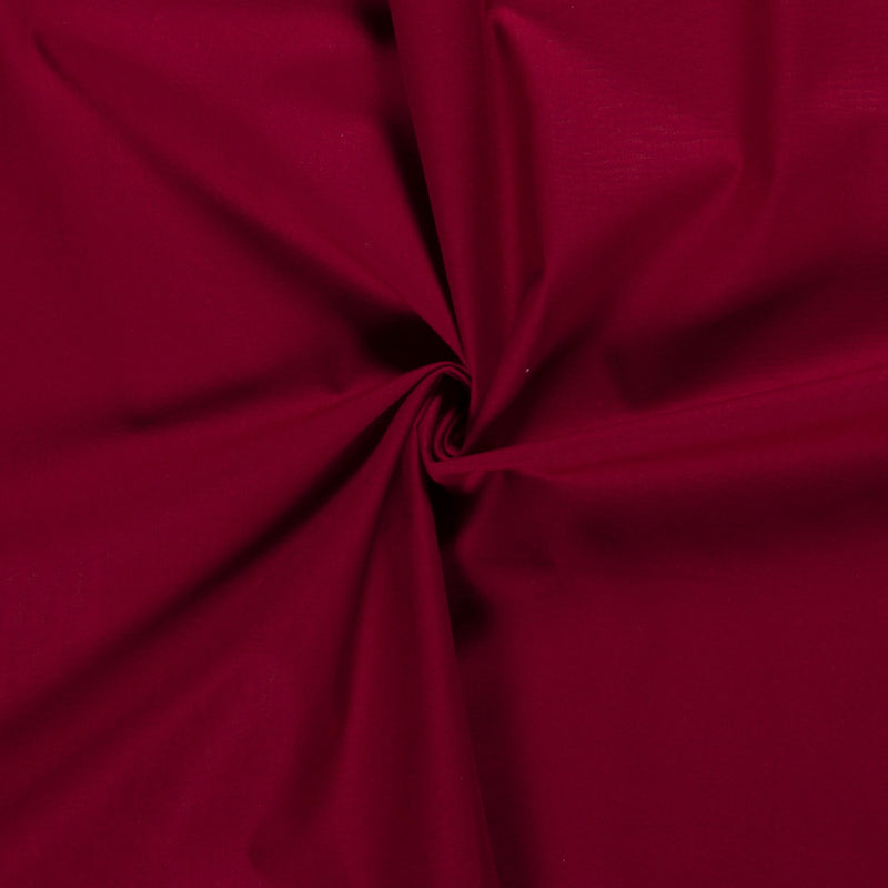 Tissu Cretonne Uni - Dark Red