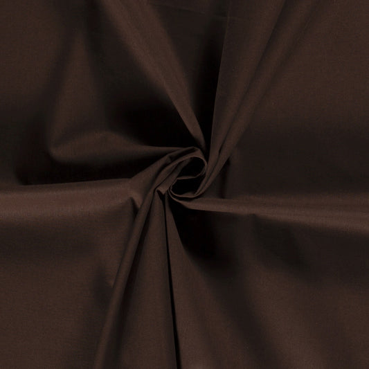 Tissu Cretonne Uni - Brown