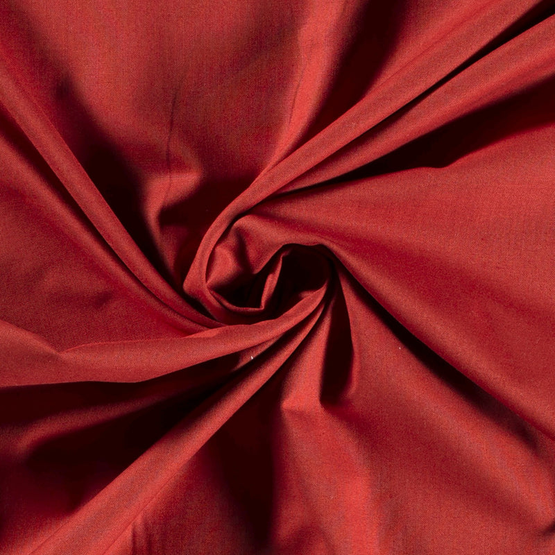 Tissu Cretonne Uni - Red Flower
