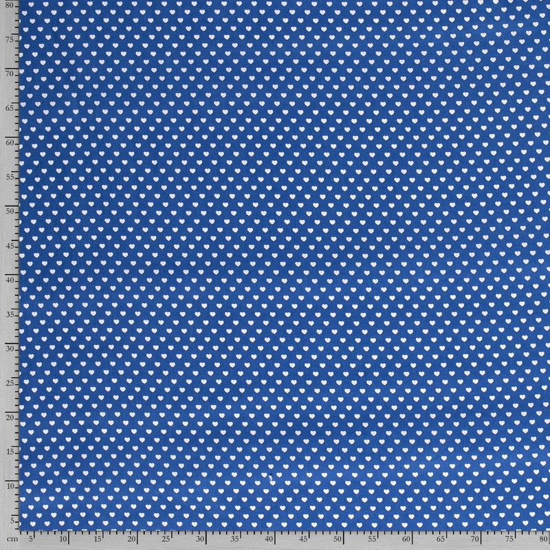 Tissu Popeline Coton Imprimé Cœur - 005