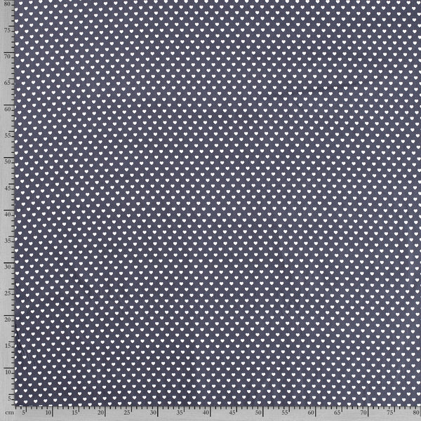 Tissu Popeline Coton Imprimé Cœur - 007