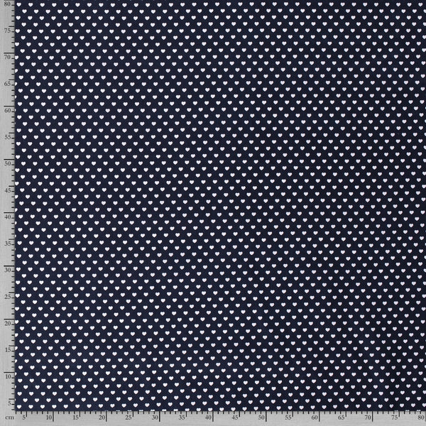 Tissu Popeline Coton Imprimé Cœur - 008