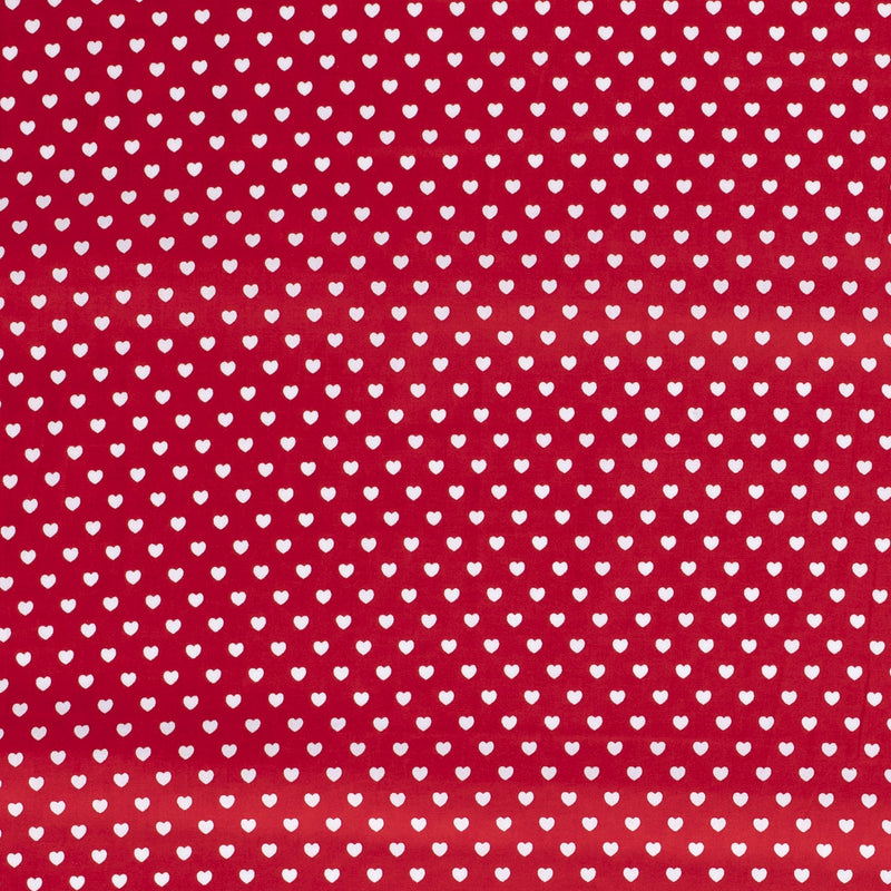 Tissu Popeline Coton Imprimé Cœur - 015