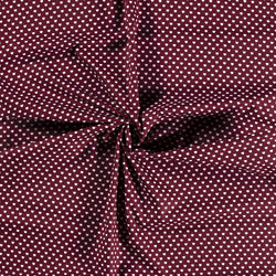 Tissu Popeline Coton Imprimé Cœur - 018