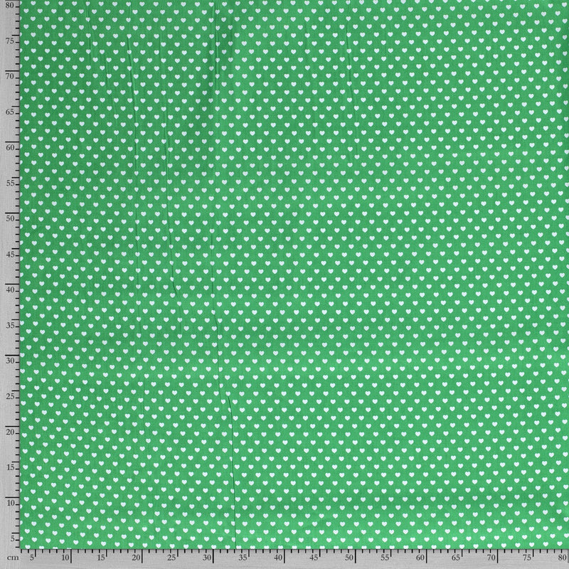 Tissu Popeline Coton Imprimé Cœur - 025