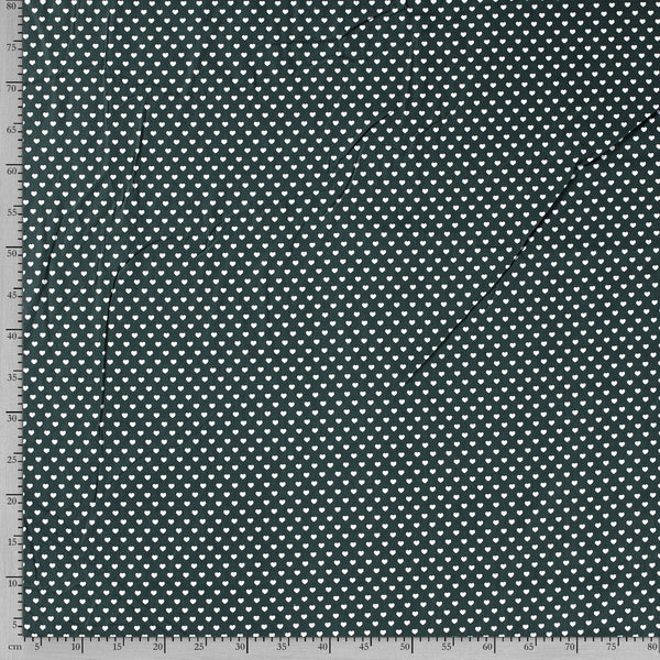 Tissu Popeline Coton Imprimé Cœur - 028