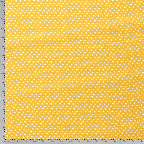 Tissu Popeline Coton Imprimé Cœur - 035