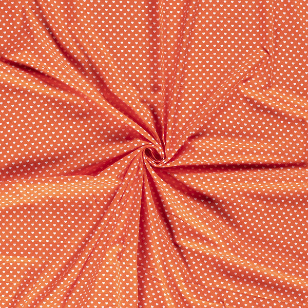 Tissu Popeline Coton Imprimé Cœur - 036
