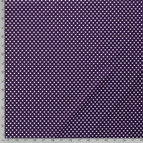Tissu Popeline Coton Imprimé Cœur - 045
