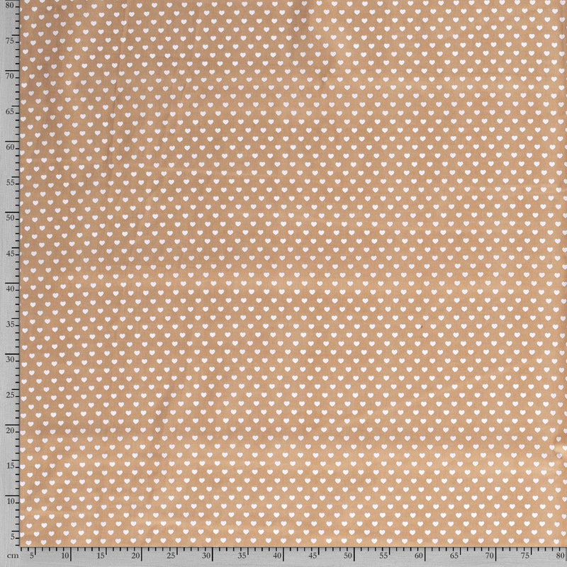 Tissu Popeline Coton Imprimé Cœur - 053