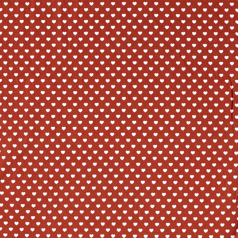 Tissu Popeline Coton Imprimé Cœur - 056