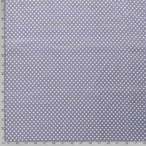 Tissu Popeline Coton Imprimé Cœur - 061