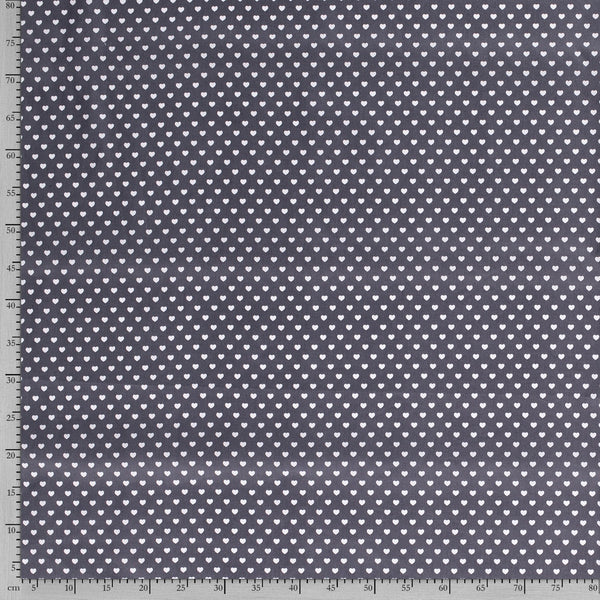 Tissu Popeline Coton Imprimé Cœur - 068