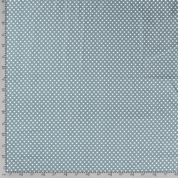 Tissu Popeline Coton Imprimé Cœur - 122