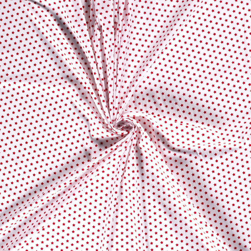 Tissu Popeline Coton Imprimé Etoile - 050