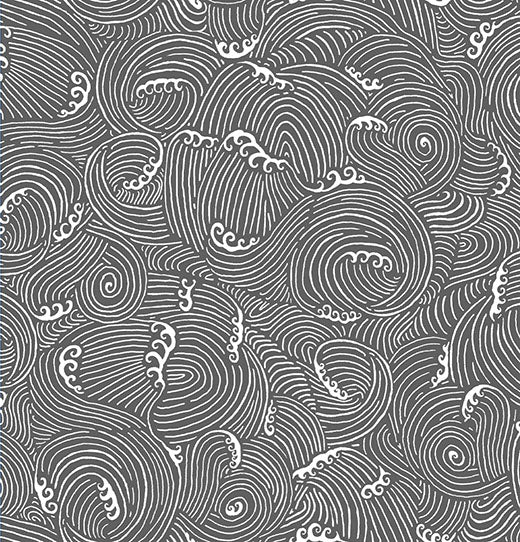 Tissu Coton Imprimé Japonais Motif Kanagawa - 003