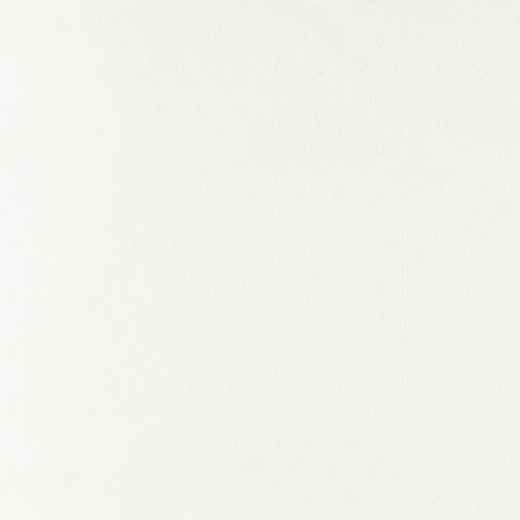 Tissu Jersey Coton Ajouré - Blanc