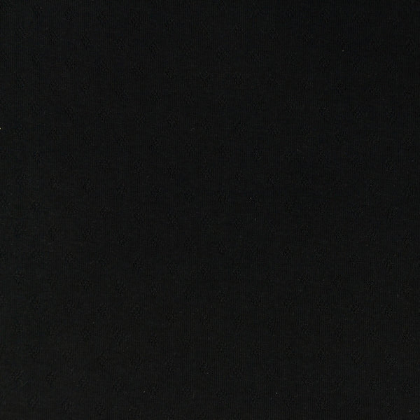Tissu Jersey Coton Ajouré - Noir