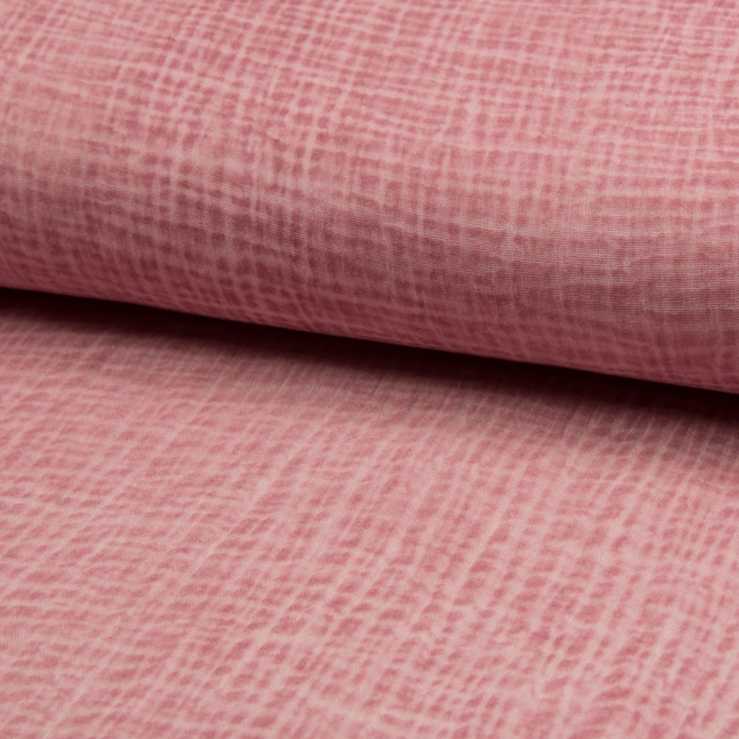 Tissu Double Gaze Délavé - Vieux Rose